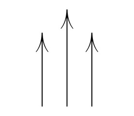 Arrow line icons. Vector sign isolated. Doodle arrows