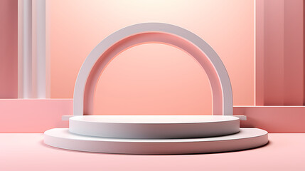 Modern round product advertising podium, booth, stage, product background, promotional event background