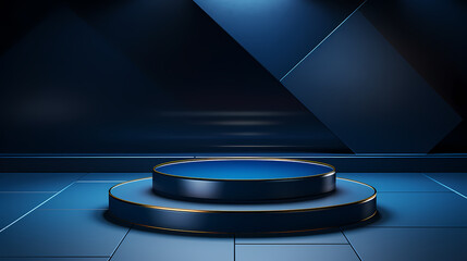 Podium, booth, stage, product background for displaying products, 3D rendering