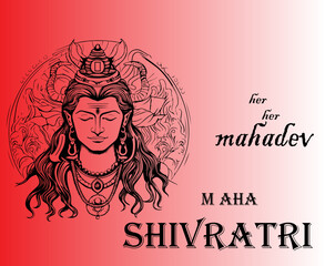 Happy Maha shivratri vector stock photo