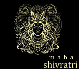Happy Maha shivratri vector stock photo