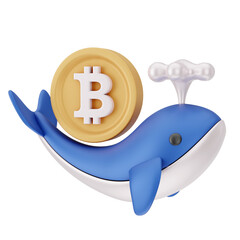 Bitcoin Cryptocurrency 3D Icon and illustration