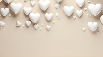 Obraz na płótnie Canvas Valentine's Day, love and romance background, background with heart shapes