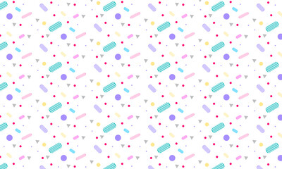 baby color Seamless pattern with colorful geometric elements. Vector illustration. Abstract background.