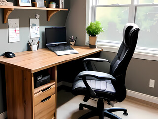 office chair and table