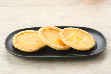 Pie Susu Bali with creamy milk custard topping. Indonesian food
