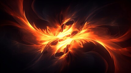 Fototapeta premium Abstract fractal flames creating mesmerizing patterns , abstract fractal flames, mesmerizing patterns