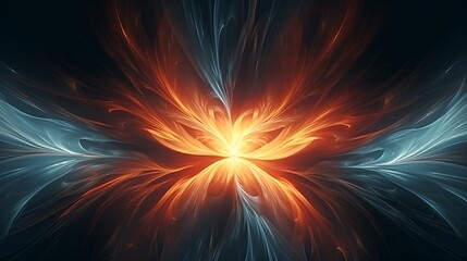 Abstract fractal flames creating mesmerizing patterns , abstract fractal flames, mesmerizing patterns