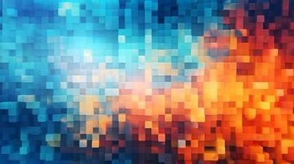 Abstract pixelated chaos forming a visually intriguing composition , abstract pixelated chaos, visually intriguing composition