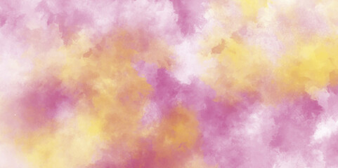 abstract watercolor background .watercolor background with pink and yellow color. Fantasy light red, pink shades watercolor background. subtle watercolor pink yellow gradient illustration.	