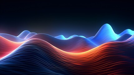 Abstract waves of sound frequencies in a colorful spectrum , abstract, waves, sound frequencies, colorful - obrazy, fototapety, plakaty