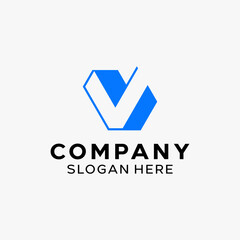 Letter V Simple Monogram Logo