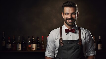 Bartender at a clean background for professional portraits , bartender, clean background, professional portraits