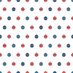 christmas balls. festive repetitive background. vector seamless pattern. fabric swatch. wrapping paper. design template for textile, home decor