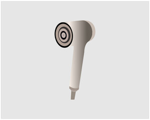 Hair drier machine vector illustration. Barber shop tools icon. Blow drier, Hair care, Hair dresser tools, Electronic machine, Saloon drier, Beauty and fashion, Technology.