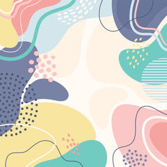  hand drawn abstract background for design.Template banner and cover for social media ad, template special promo new arrival sale.