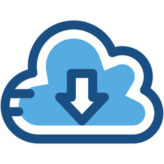 Cloud Download Vector Icon