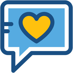 Love Chat Vector Icon