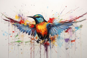 flying bird art