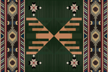 Southwest Geometric Area Rugs for Living Room-57