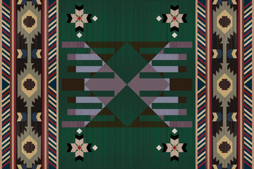 Southwest Geometric Area Rugs for Living Room-65