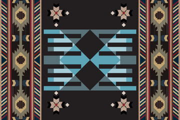 Southwest Geometric Area Rugs for Living Room-58