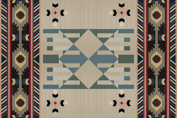 Southwest Geometric Area Rugs for Living Room-55