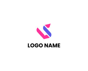 Modern Letter LS logo design template vector