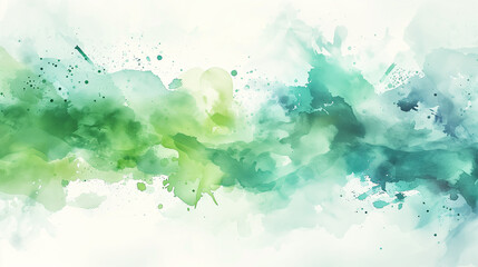 Fototapeta na wymiar 水彩画インクの背景画像_黄緑色 Abstract colorful light green color painting illustration. Background of watercolor splashes [Generative AI]
