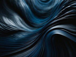 Abstract wallpaper, mesmerizing background in black and dark blue