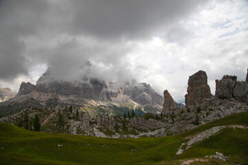 Fototapeta na wymiar Cinque Torri, Dolomiti Alps, Italy.