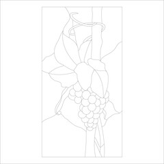 Stained glass window vector image