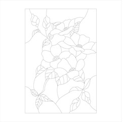 Stained glass window vector image