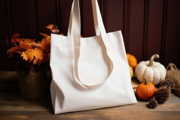 product shoot white tote bag mockup