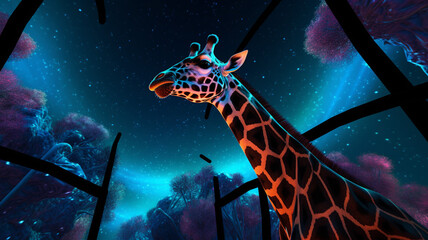 Amazing Space Faring Giraffe in a VR Spaceship Exploring