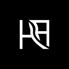 HA letter logo vector design, HA simple and modern logo. HA luxurious alphabet design  