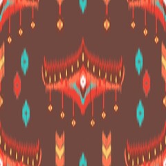 Ethnic abstract ikat art. Seamless pattern in tribal, folk embroidery, and Mexican style TRADITIONAL INDIAN .