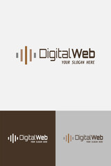 Digital web logo in vector, hand-drawn logo
