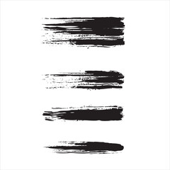 set of watercolor strokes