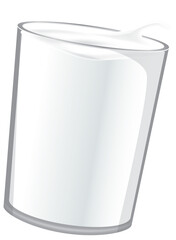 A glass of milk with splash.