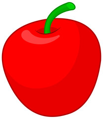 Red apple icon.  apple fruit illustration.