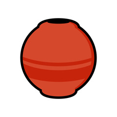 Obraz premium Vector cute vase hand drawn illustration 