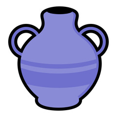 Vector cute vase hand drawn illustration 