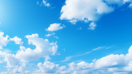 clouds in the blue sky natural background