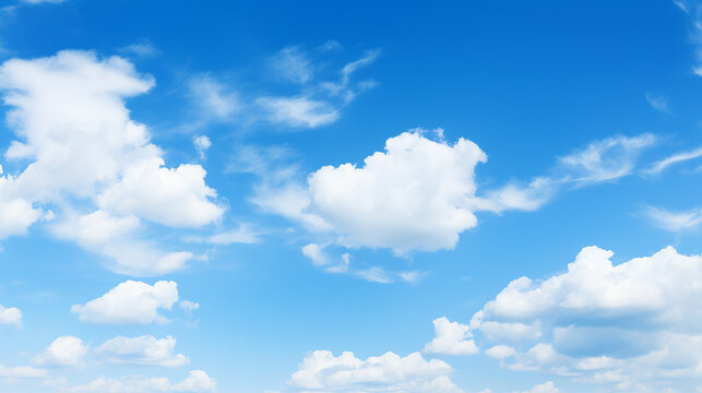 white clouds and blue sky natural background