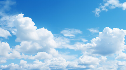 Naklejka na ściany i meble clear blue sky background. clouds with background