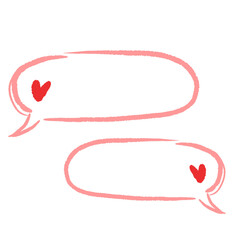 Ilustración Globos de texto de Corazón, San Valentín