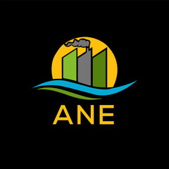 Obraz premium ANE Letter logo design template vector. ANE Business abstract connection vector logo. ANE icon circle logotype. 