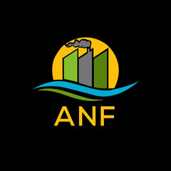 ANF Letter logo design template vector. ANF Business abstract connection vector logo. ANF icon circle logotype.
