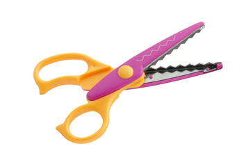 Zigzag scissors isolated on white back ground.